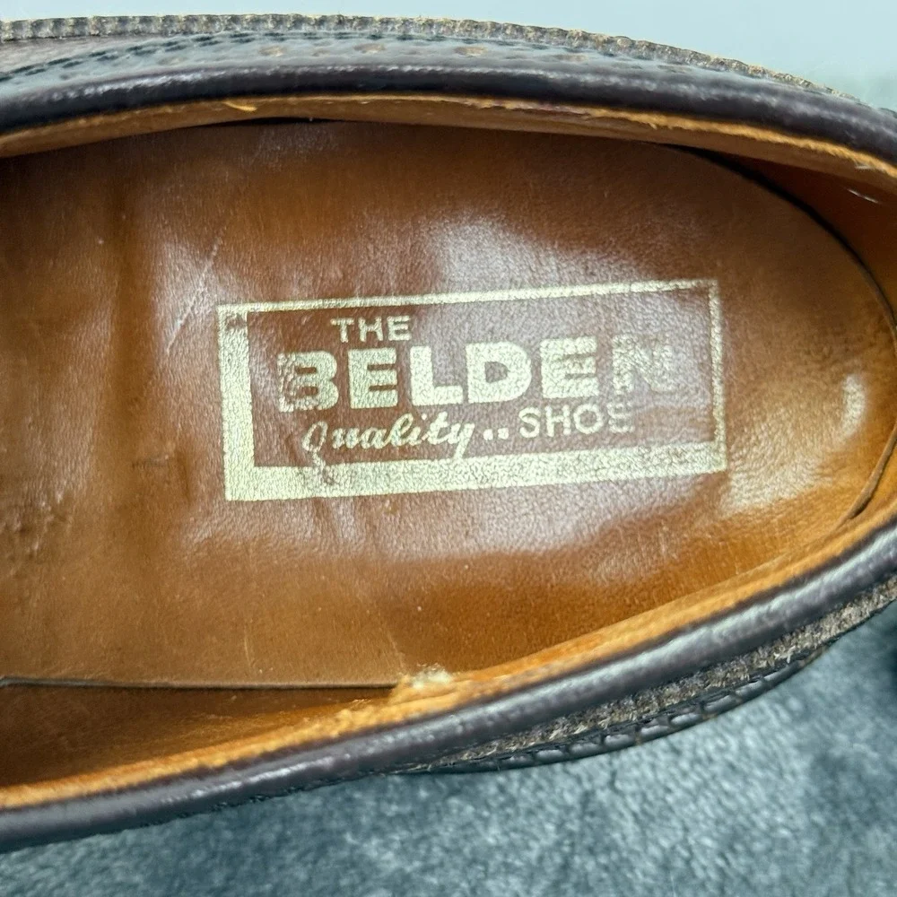 Vintage Florsheim Imperial Wingtip Oxford Shoes Brown Leather Men Size 9.5 B‎